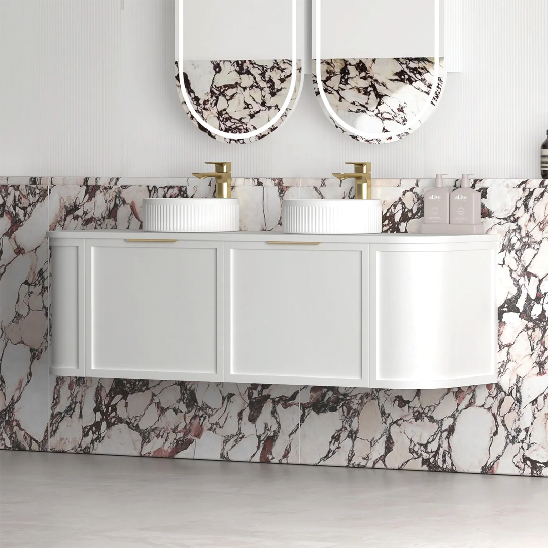 Otti - 1488wx450hx452d Hampshire Satin White 1500mm Wall Hung Vanity (Cabinet Only)