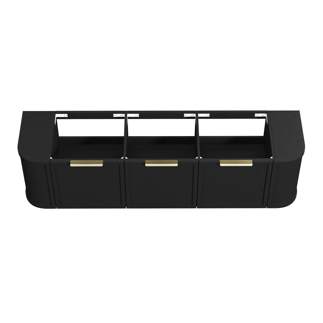 Otti - 1788wx450hx452d Hampshire Satin Black 1800mm Wall Hung Vanity (Cabinet Only)