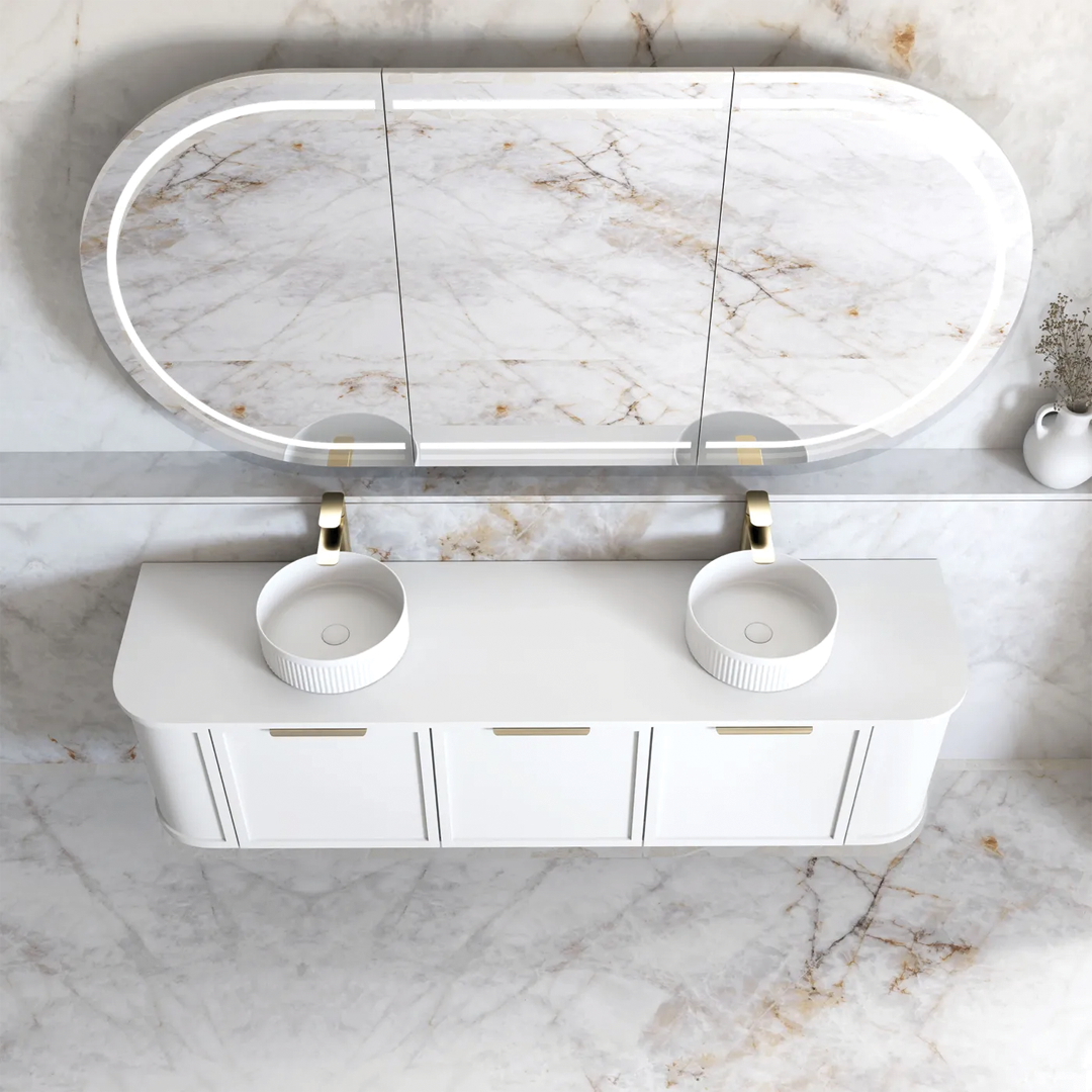Otti - 1788wx450hx452d Hampshire Satin White 1800mm Wall Hung Vanity (Cabinet Only)