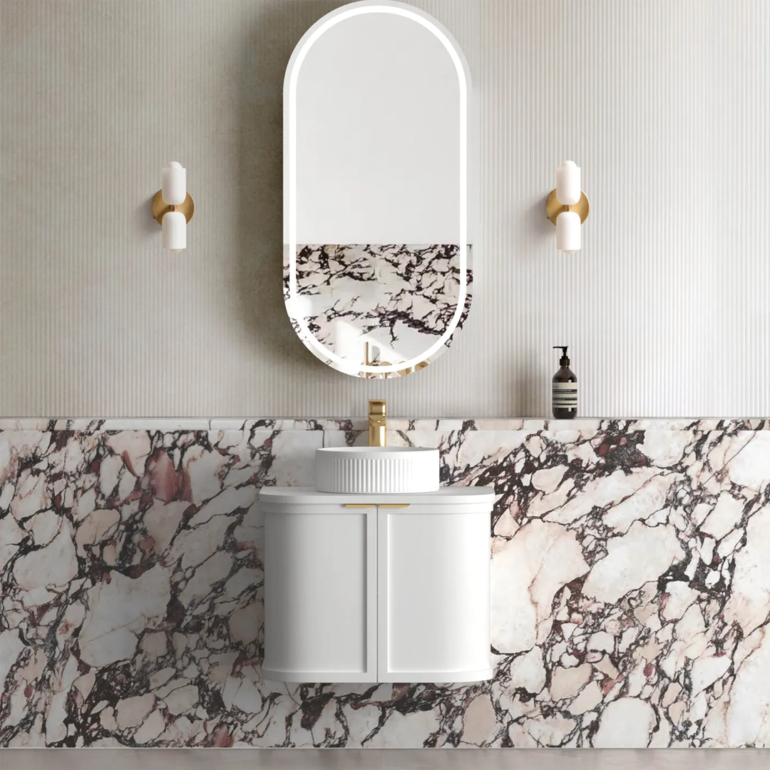 Otti - 592wx450hx452d Hampshire Satin White 600mm Wall Hung Vanity (Cabinet Only)