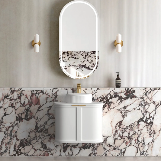 Otti - 592wx450hx452d Hampshire Satin White 600mm Wall Hung Vanity (Cabinet Only)