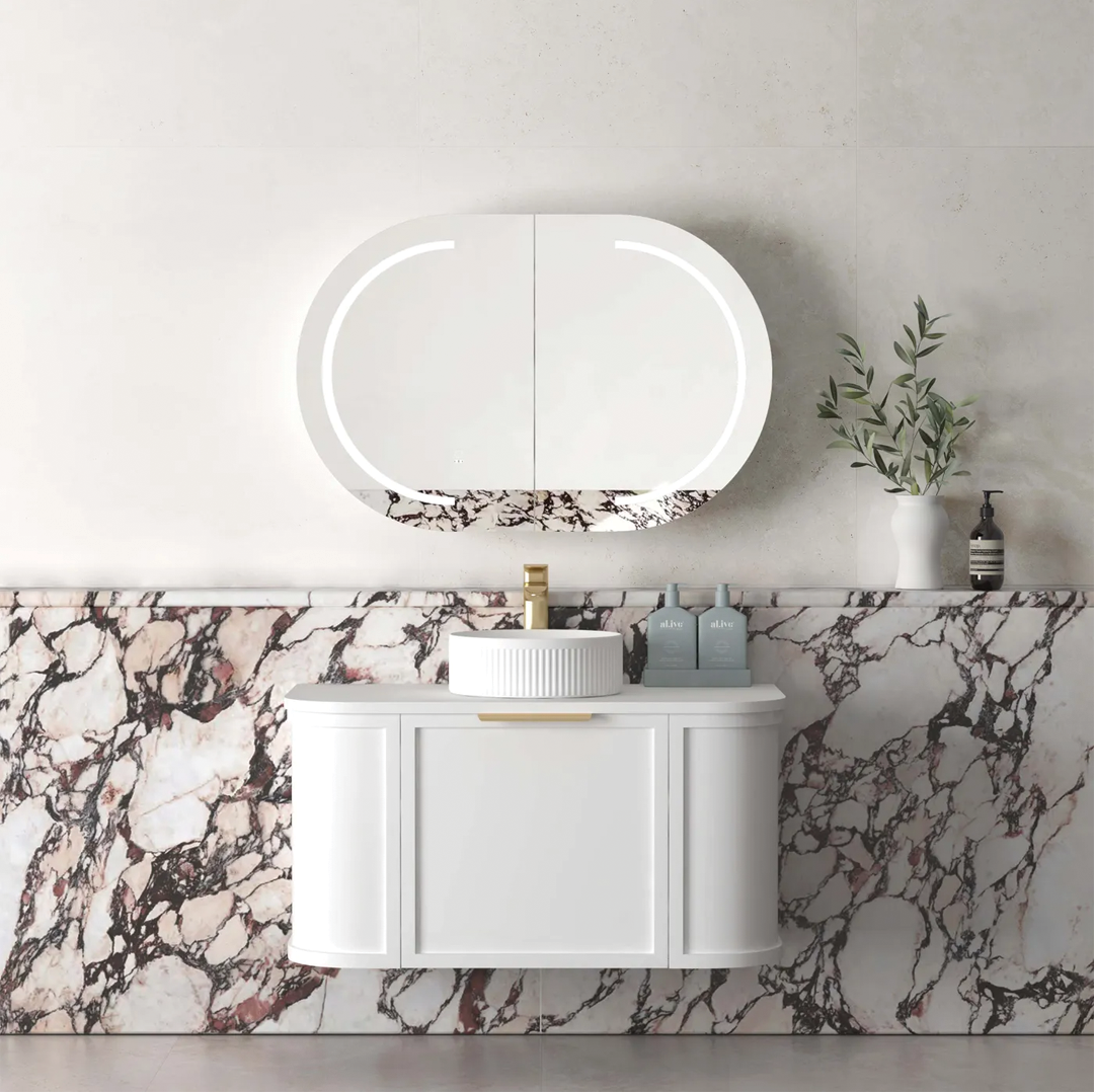 Otti - 888wx450hx452d Hampshire Satin White 900mm Wall Hung Vanity (Cabinet Only)