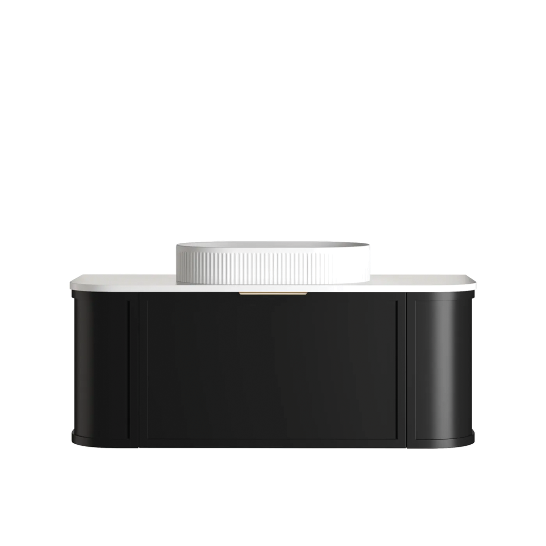 Otti - 1188wx450hx452d Hampshire Satin Black 1200mm Wall Hung Vanity (Cabinet Only)