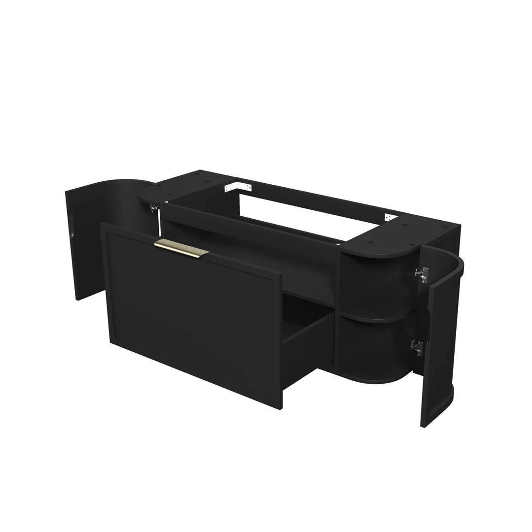 Otti - 1188wx450hx452d Hampshire Satin Black 1200mm Wall Hung Vanity (Cabinet Only)