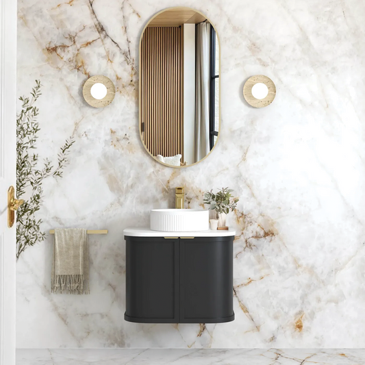 Otti - 592wx450hx452d Hampshire Satin Black 600mm Wall Hung Vanity (Cabinet Only)