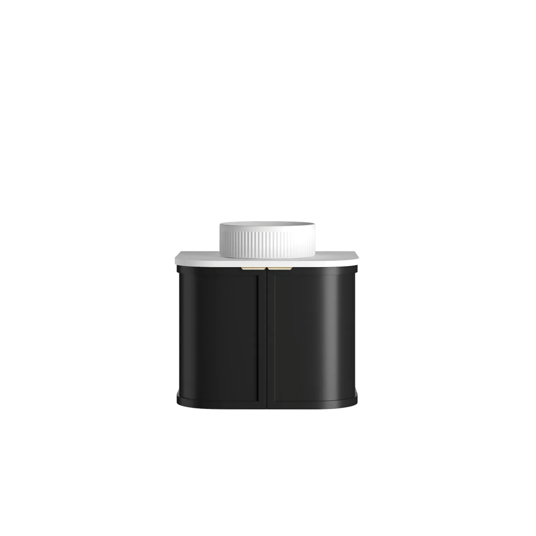 Otti - 592wx450hx452d Hampshire Satin Black 600mm Wall Hung Vanity (Cabinet Only)