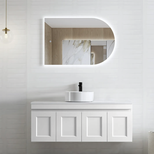 Otti - 1200wx445hx455d Hampton Mark II Satin White 1200mm Wall Hung Vanity (Cabinet Only)
