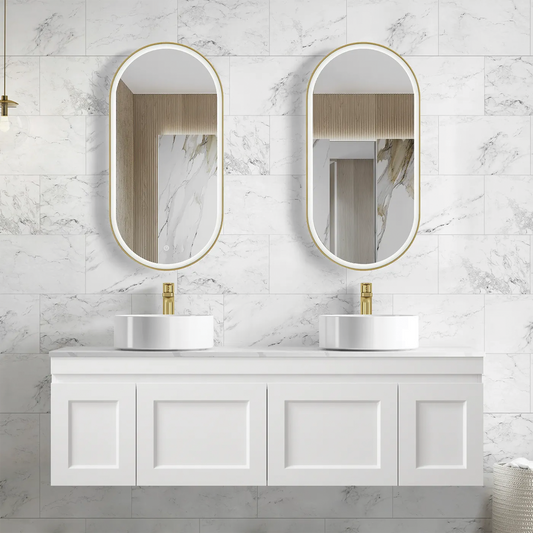 Otti - 1500wx445hx455d Hampton Mark II Satin White 1500mm Wall Hung Vanity (Cabinet Only)