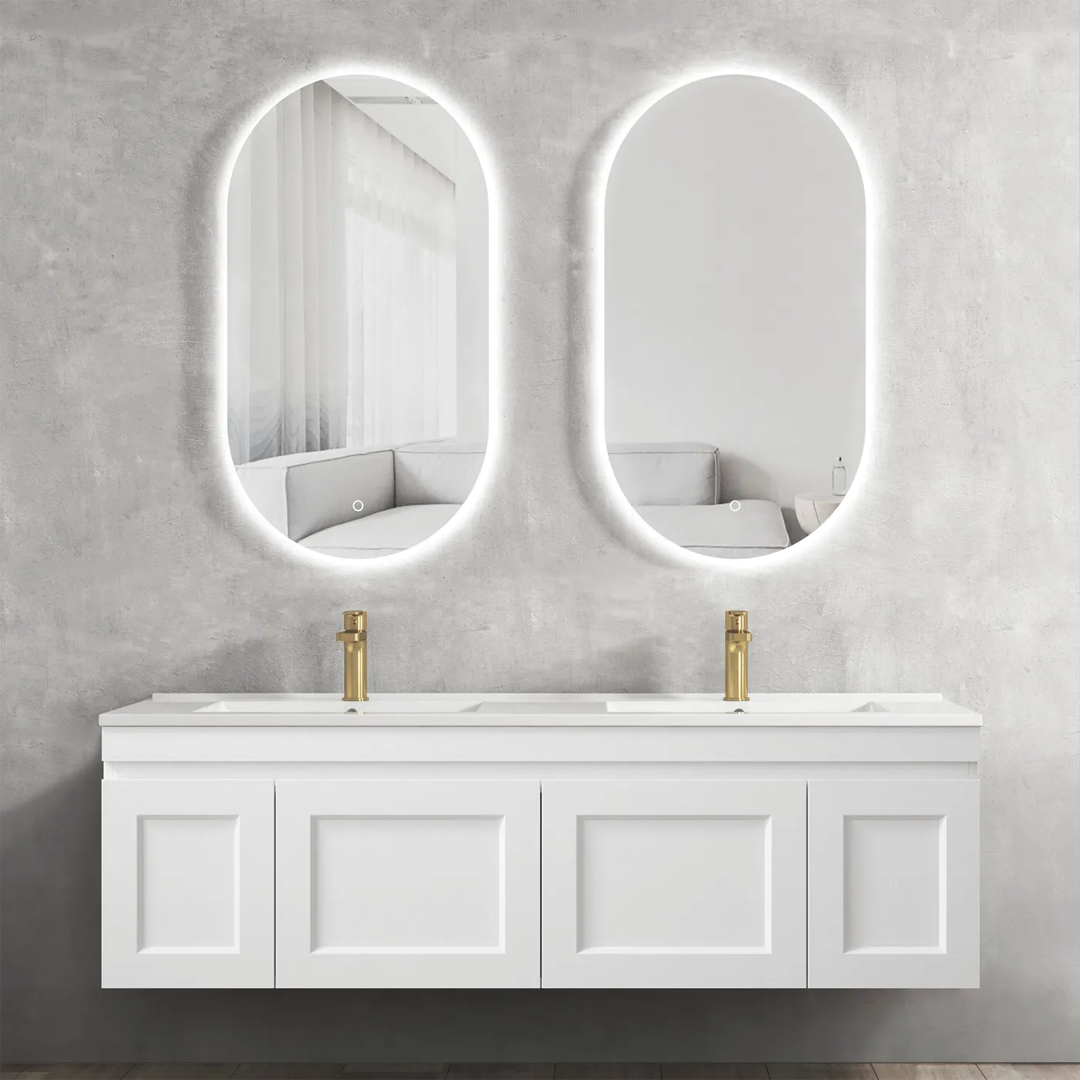 Otti - 1500wx445hx455d Hampton Mark II Satin White 1500mm Wall Hung Vanity (Cabinet Only)