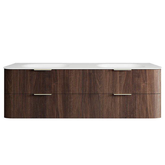 Otti - 1780wx550hx490d Havana 1800mm Sable Walnut Fluted Wall Hung Curve Vanity (Cabinet Only) (Copy)