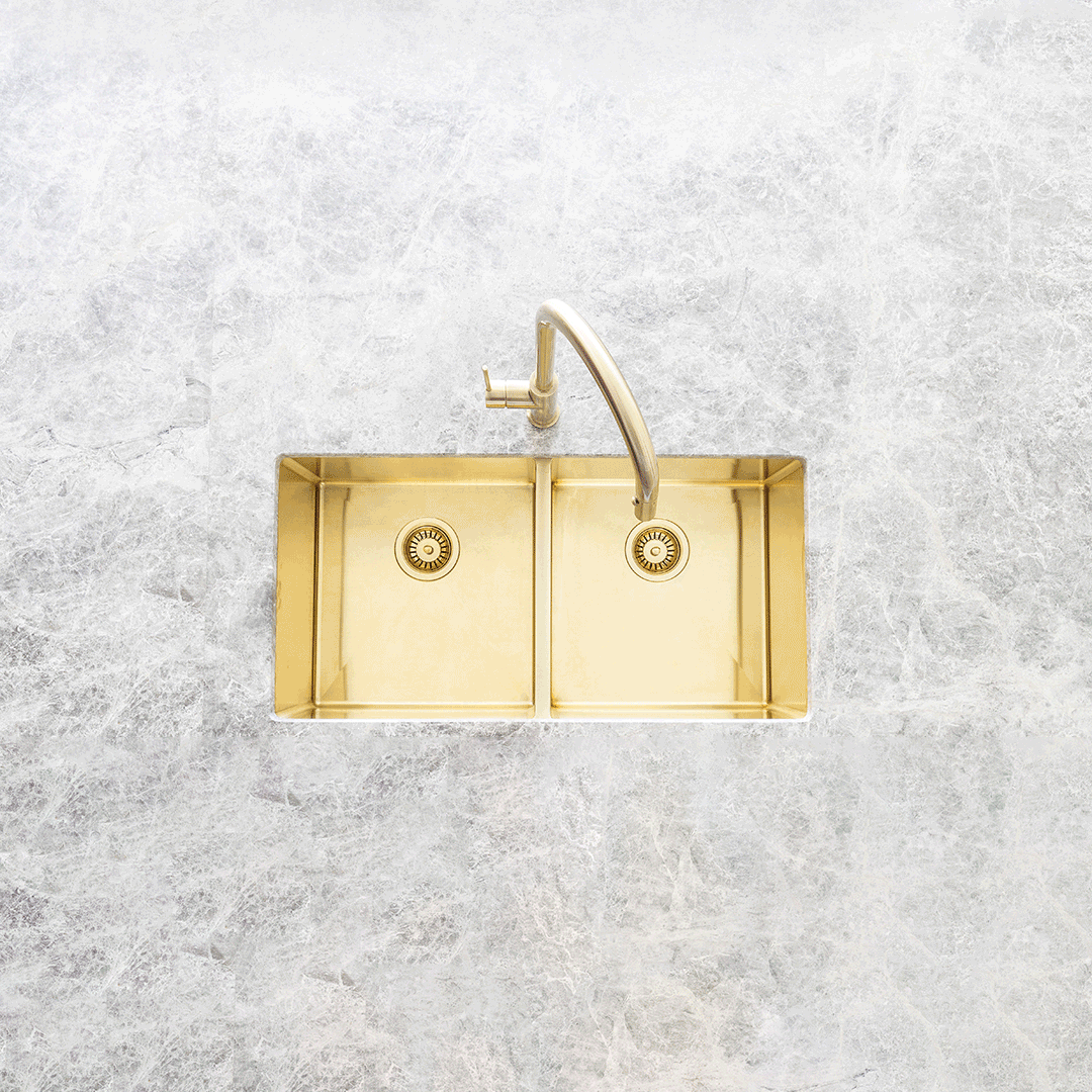 Meir Lavello Dish Rack PVD Brushed Bronze Gold