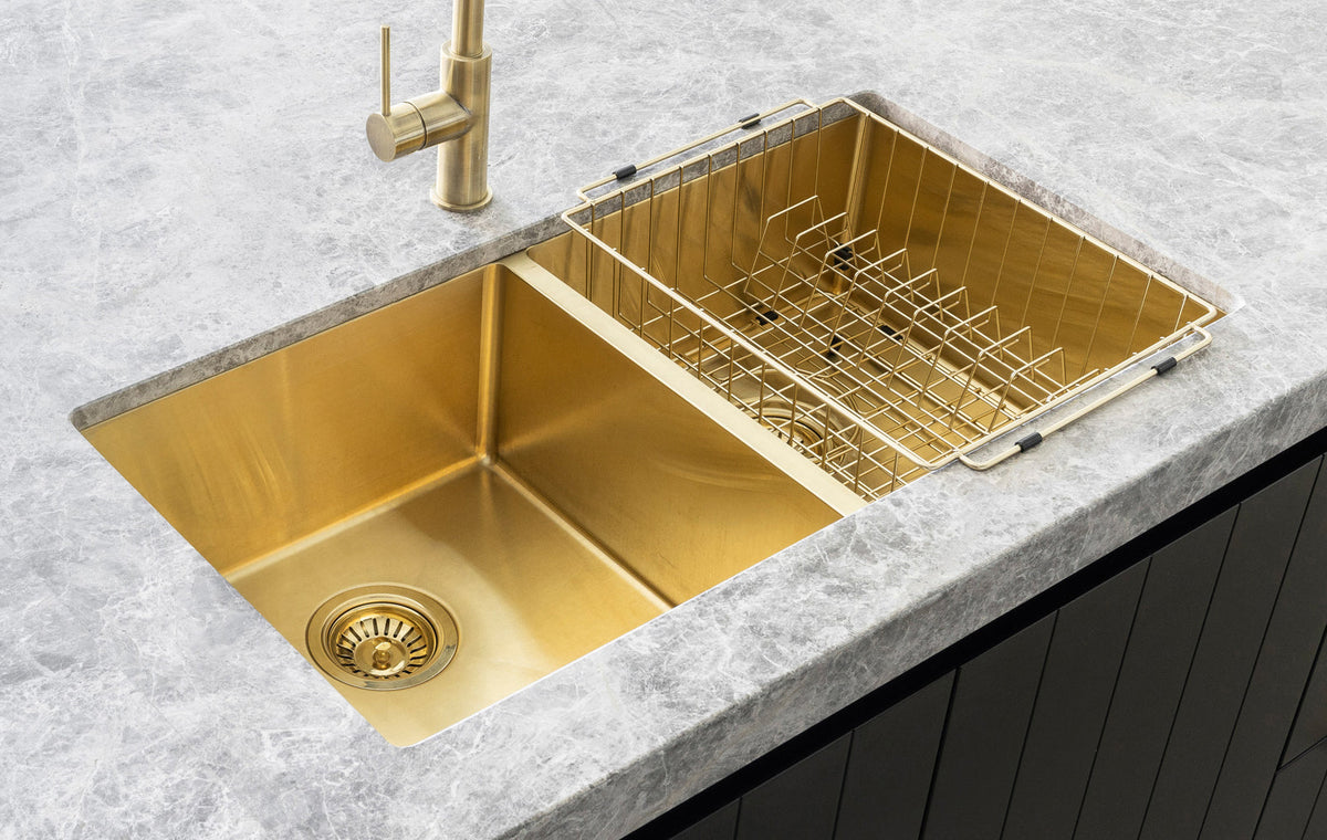 Meir Lavello Dish Rack PVD Brushed Bronze Gold