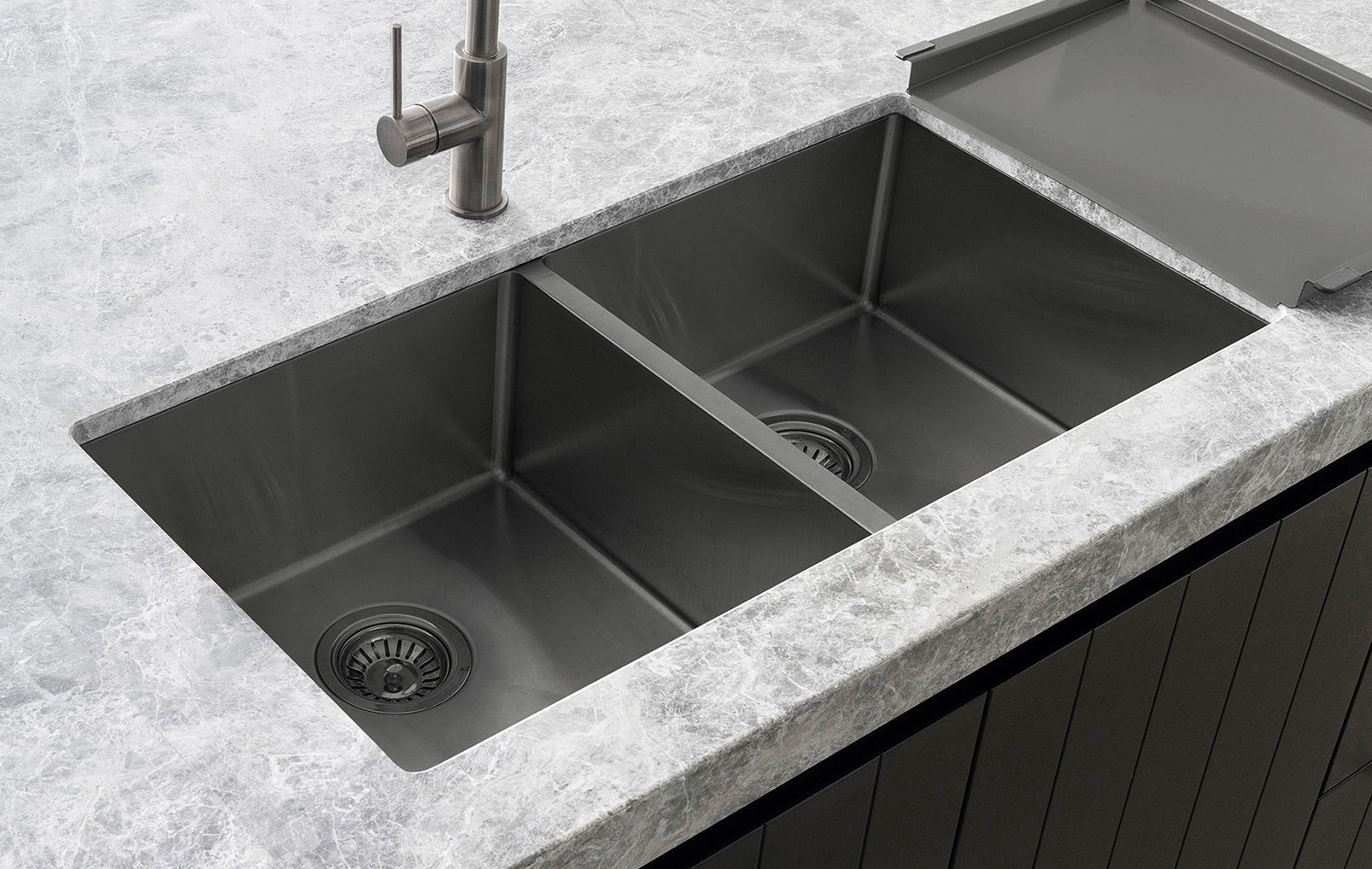 Meir Lavello Dish Draining Tray PVD Gunmetal Black