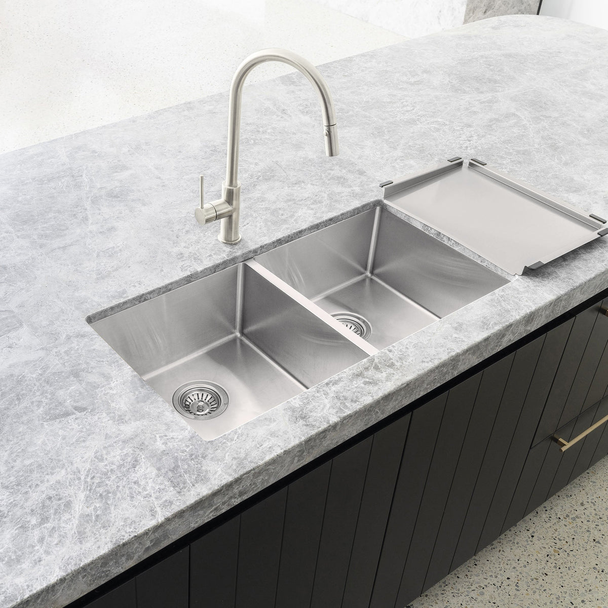 Meir Lavello Dish Draining Tray PVD Brushed Nickel