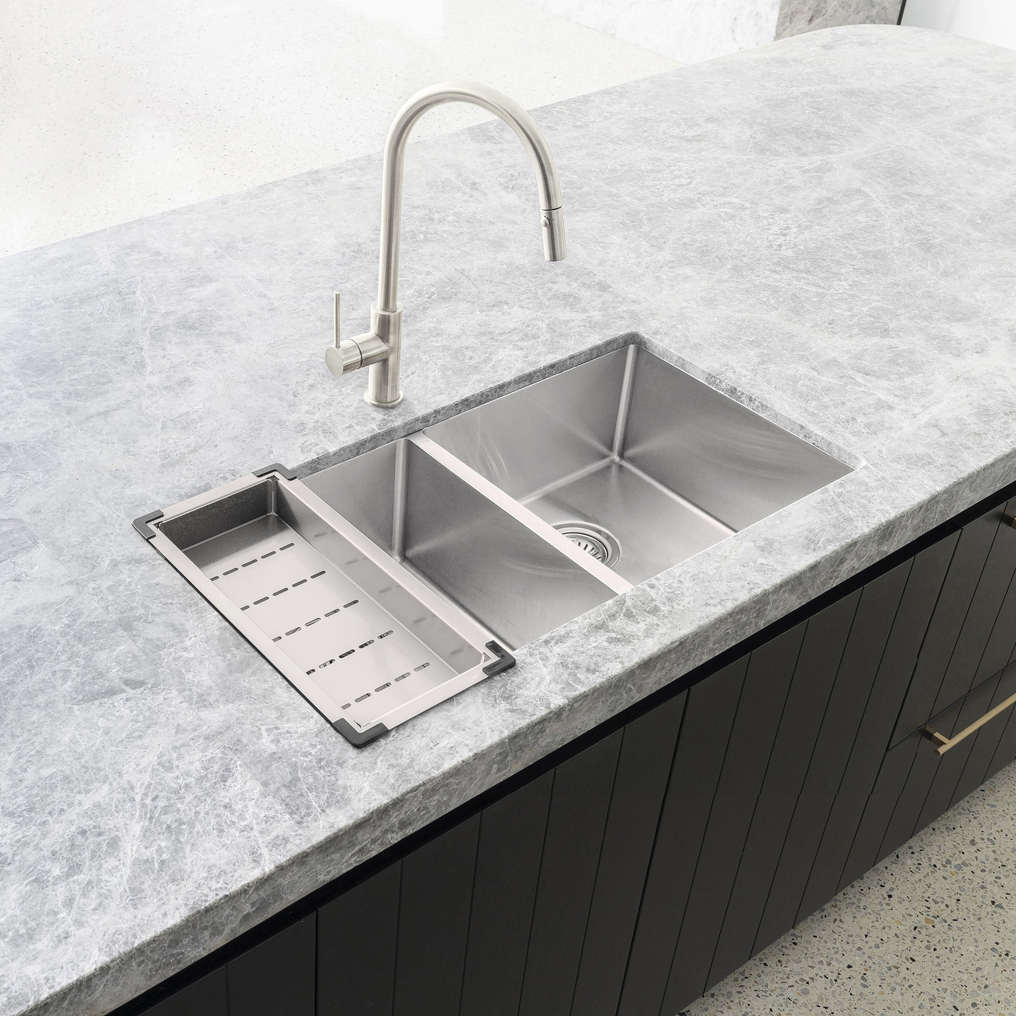 Meir Lavello Kitchen Sink Colander PVD Brushed Nickel