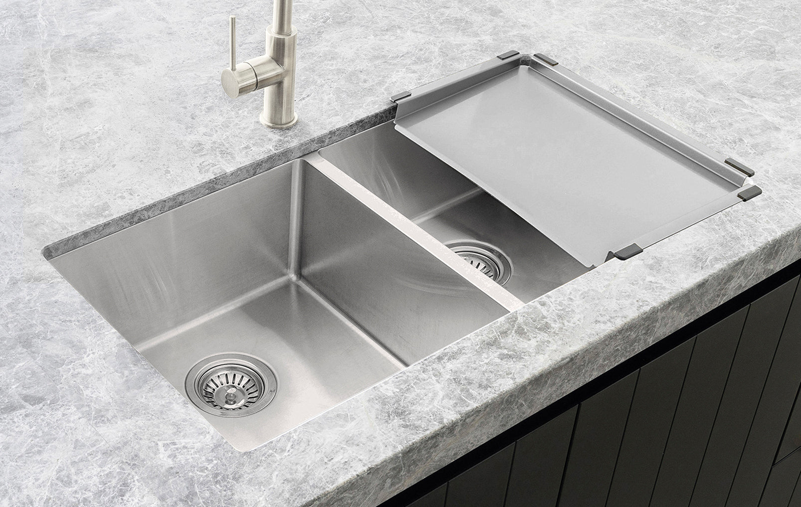 Meir Lavello Dish Draining Tray PVD Brushed Nickel