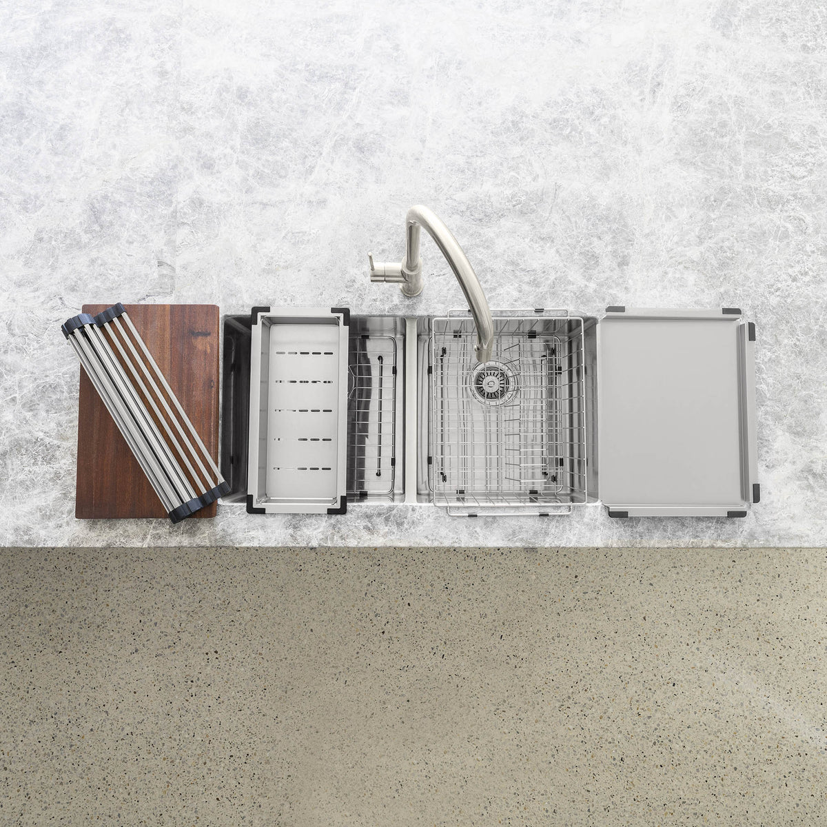 Meir Lavello Dish Rack PVD Brushed Nickel