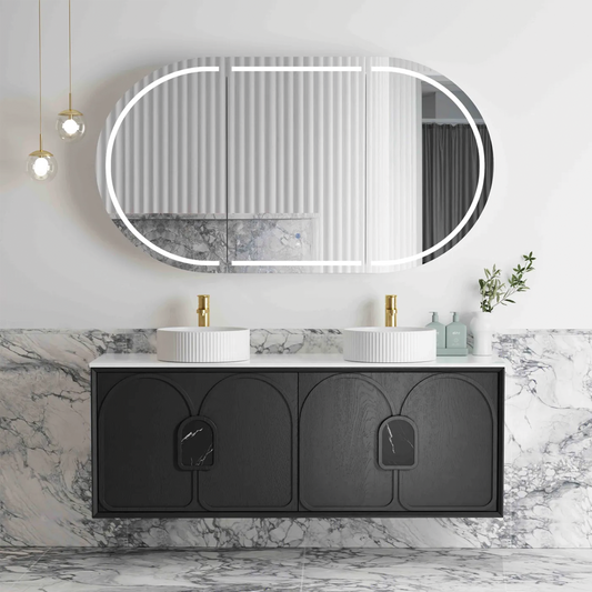 Otti - 1490wx550hx460d Laguna 1500mm Black Oak Wall Hung Vanity (Cabinet Only)