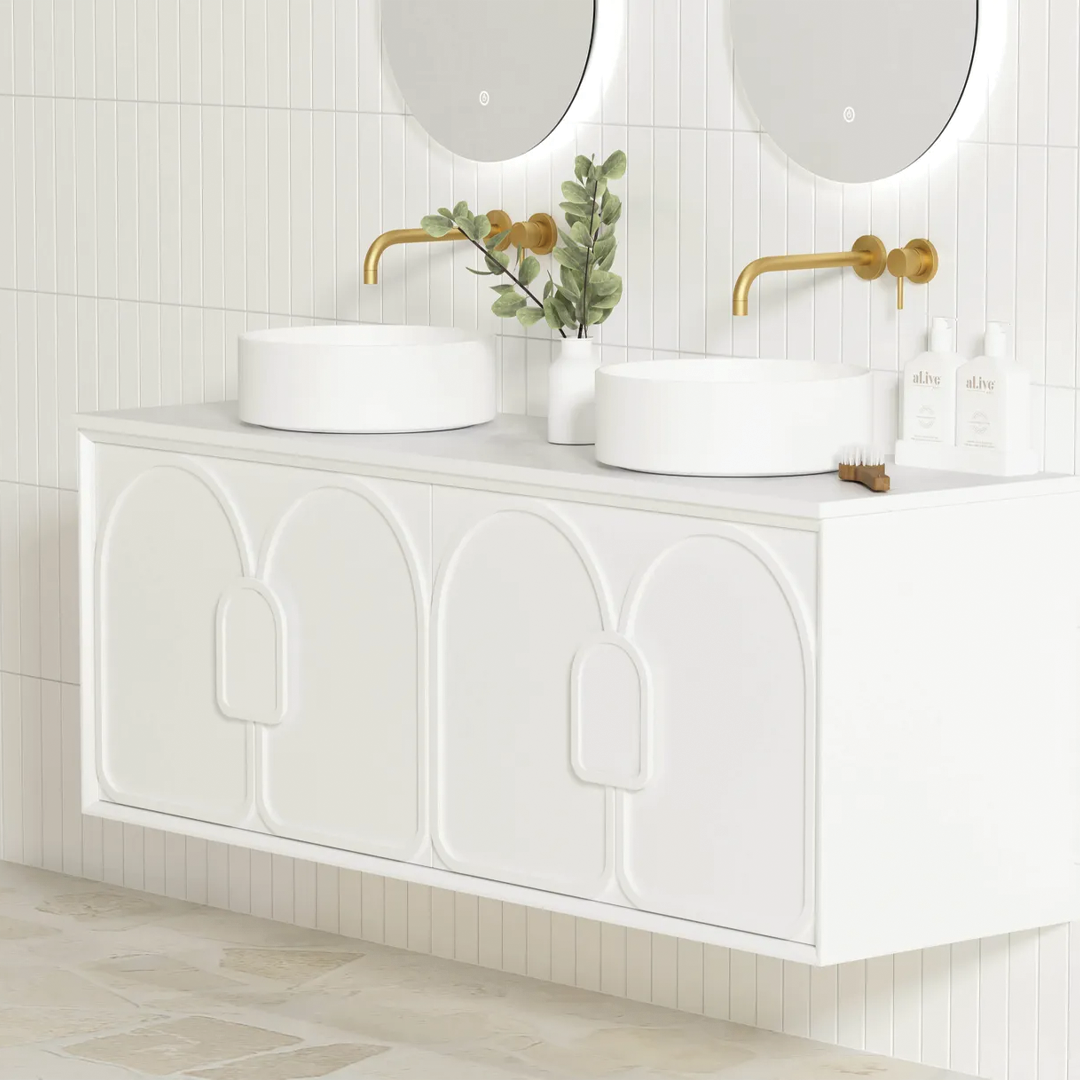 Otti - 1490wx550hx460d Laguna 1500mm Matt White Wall Hung Vanity (Cabinet Only)