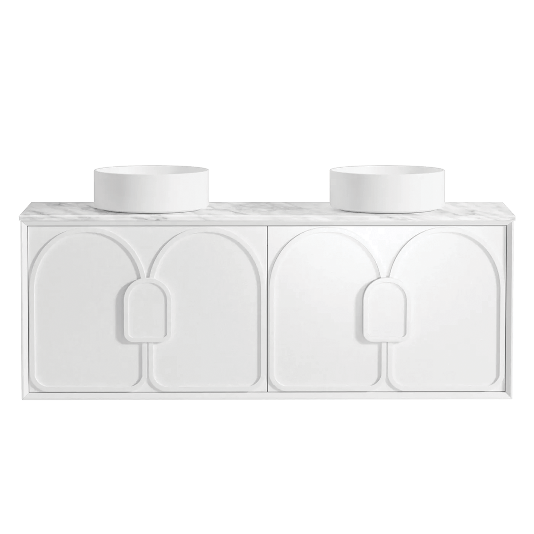 Otti - 1490wx550hx460d Laguna 1500mm Matt White Wall Hung Vanity (Cabinet Only)
