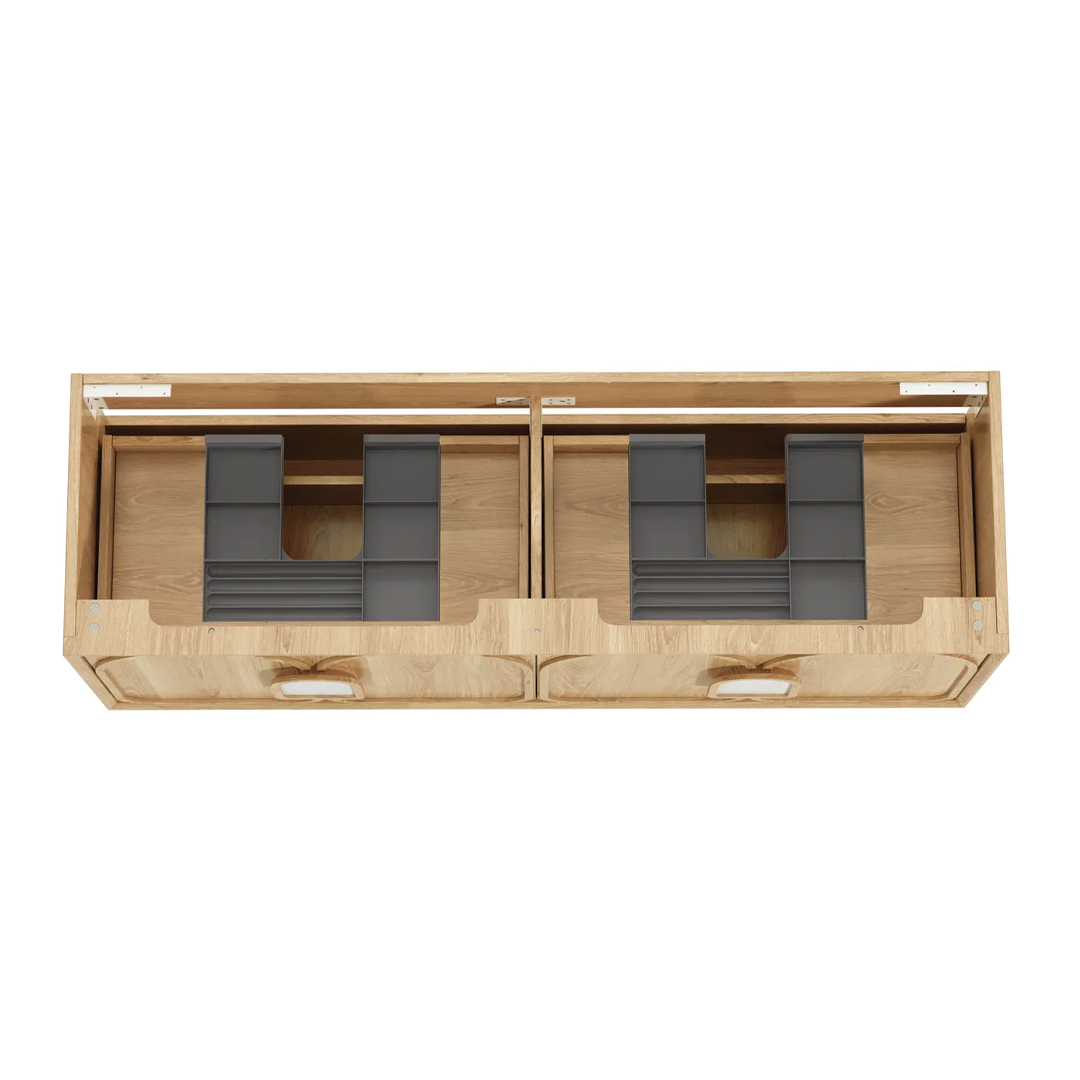 Otti - 1490wx550hx460d Laguna 1500mm Natural Oak Wall Hung Vanity (Cabinet Only)