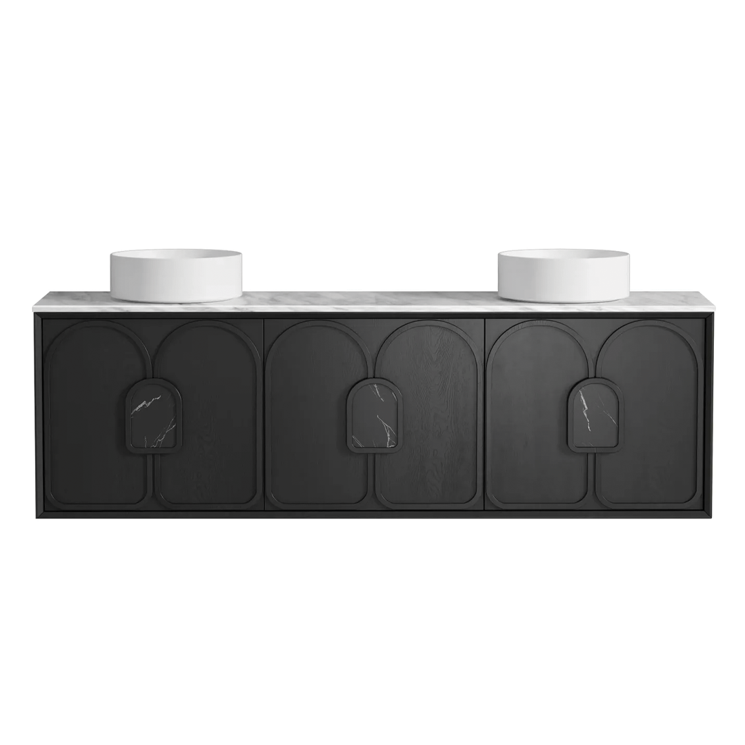 Otti - 1790wx550hx460d Laguna 1800mm Black Oak Wall Hung Vanity (Cabinet Only)