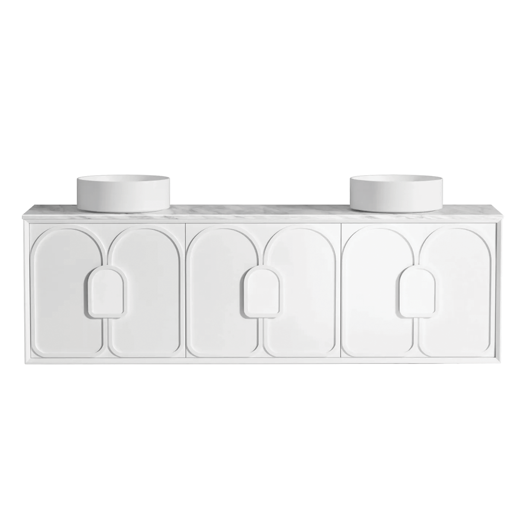Otti - 1790wx550hx460d Laguna 1800mm Matt White Wall Hung Vanity (Cabinet Only)