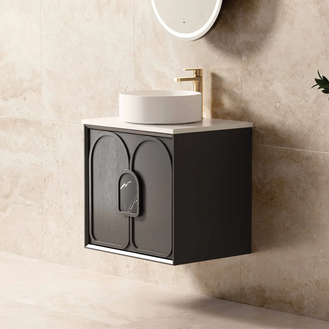 Otti - 590wx550hx460d Laguna Black Oak Mark II 600mm Wall Hung Vanity (Cabinet Only)