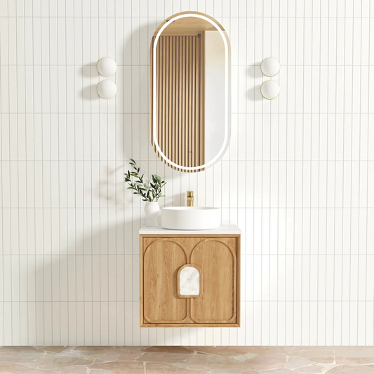 Otti - 590wx550hx460d Laguna Natural Oak Mark II 600mm Wall Hung Vanity (Cabinet Only)