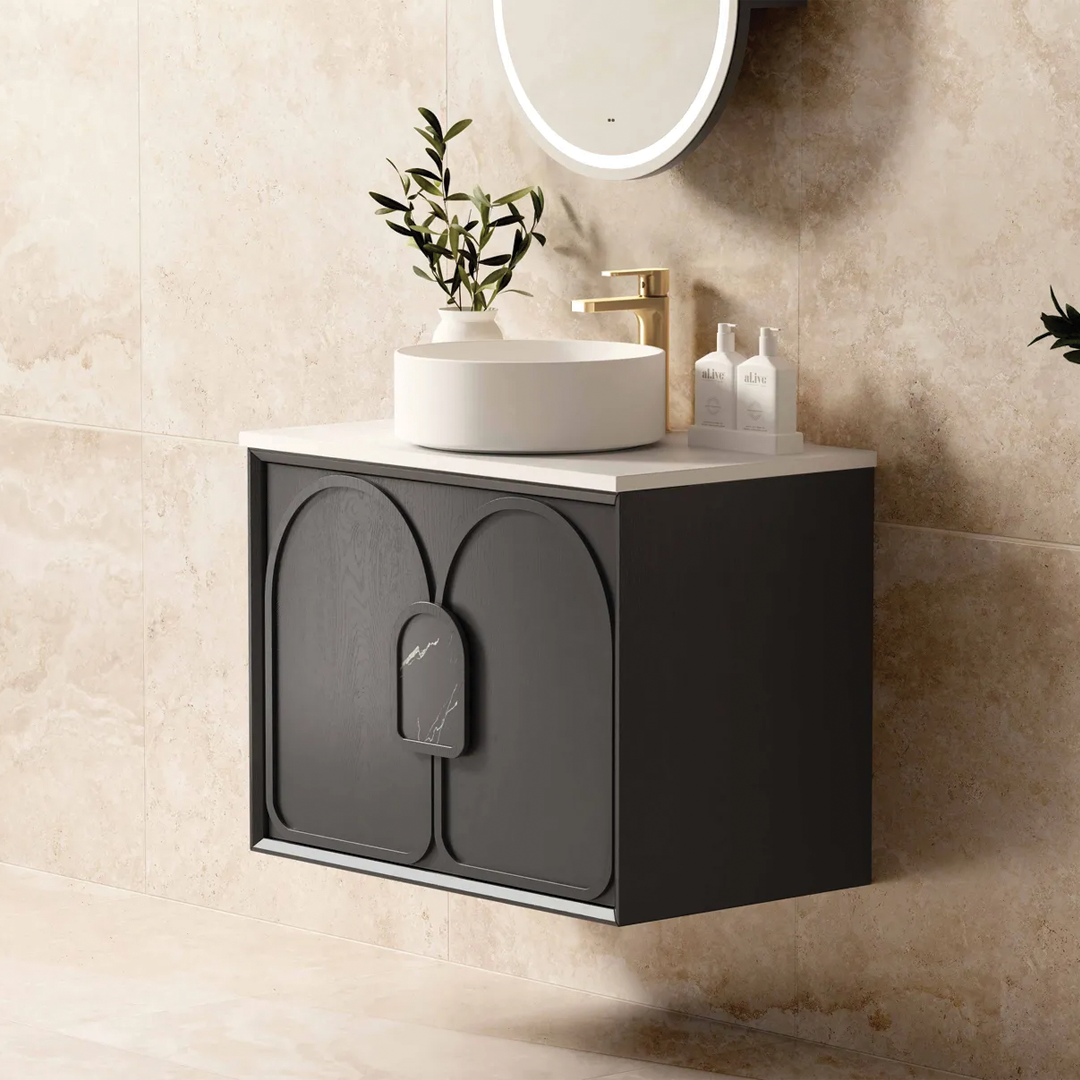 Otti - 740wx550hx460d Laguna 750mm Black Oak Mark II Wall Hung Vanity (Cabinet Only)