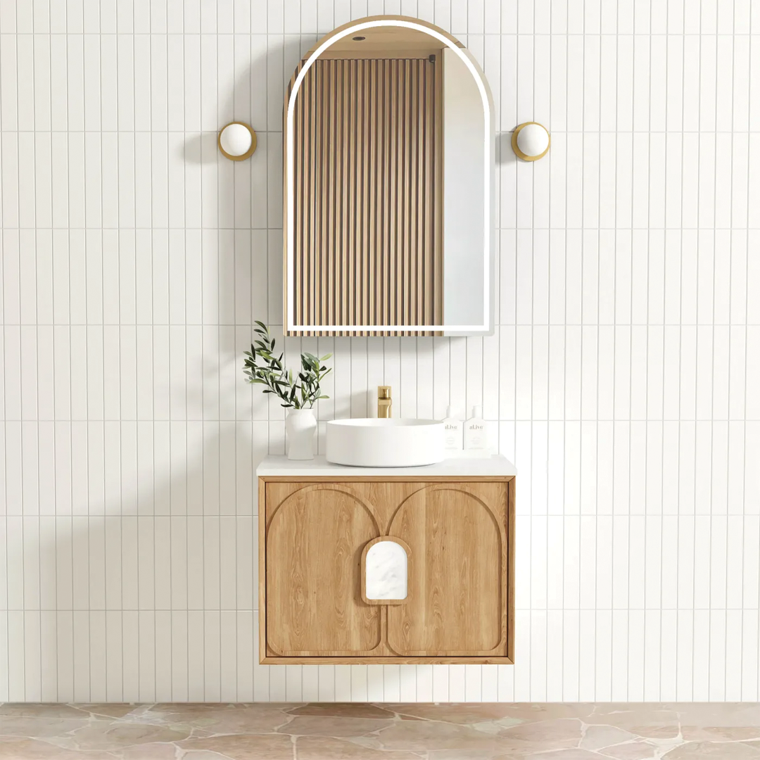 Otti - 740wx550hx460d Laguna 750mm Natural Oak Mark II Wall Hung Vanity (Cabinet Only)