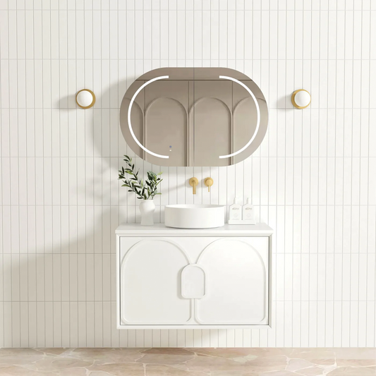 Otti - 890wx550hx460d Laguna 900mm Matt White Mark II Wall Hung Vanity (Cabinet Only)