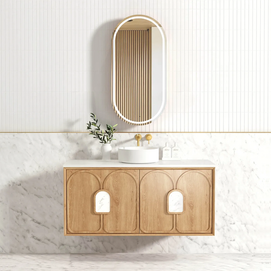 Otti - 1190wx550hx460d Laguna 1200mm Natural Oak Wall Hung Vanity (Cabinet Only)