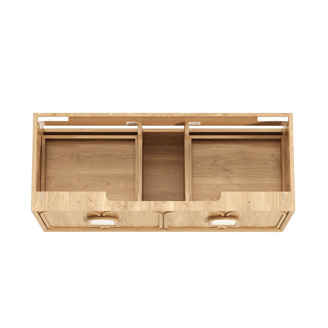 Otti - 1190wx550hx460d Laguna 1200mm Natural Oak Wall Hung Vanity (Cabinet Only)