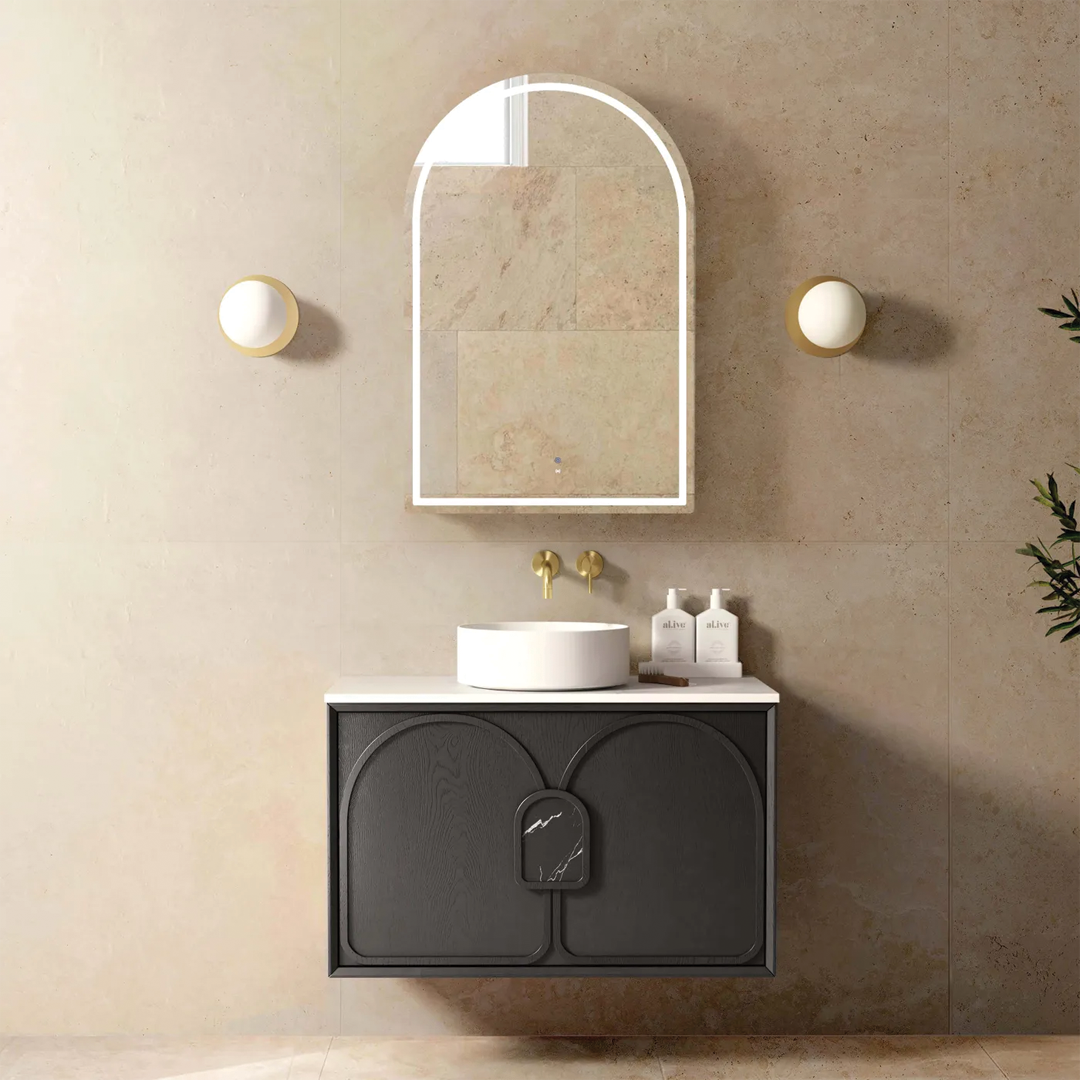 Otti - 890wx550hx460d Laguna 900mm Black Oak Mark II Wall Hung Vanity (Cabinet Only)