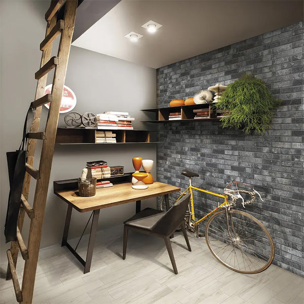 60x250mm Rondine - London Charcoal Bricks