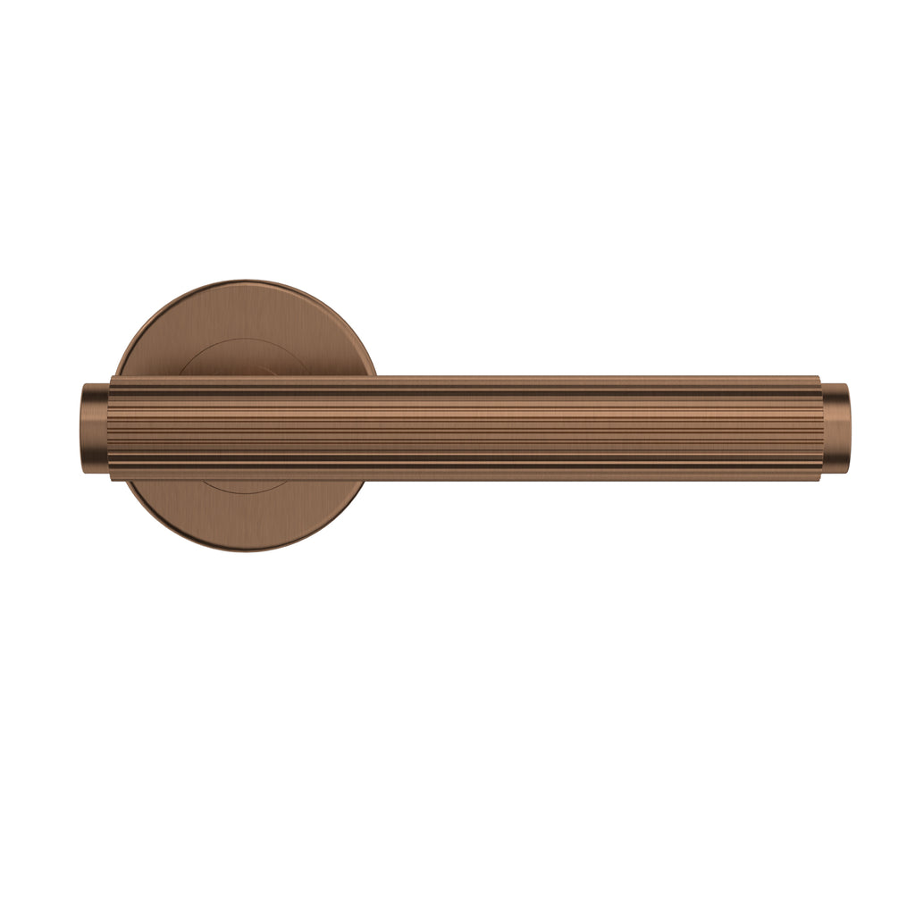 Öppen Linear Lever Door Handle - passage - PVD Lustre Bronze (SKU: MDH1-PA-PVDBZ) by Meir