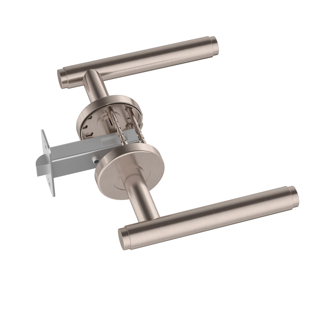 Öppen Brushed Lever Door Handle passage - PVD Champagne (SKU: MDH2-PA-CH) by Meir