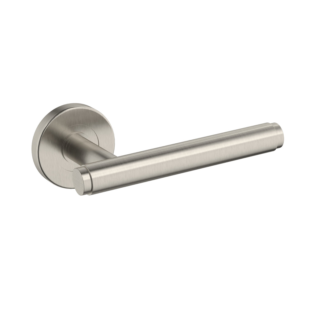 Öppen Brushed Lever Door Handle passage - PVD Brushed Nickel (SKU: MDH2-PA-PVDBN) by Meir