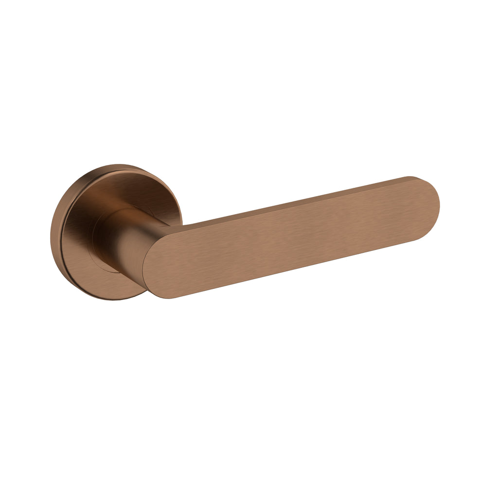 Curvaé Flat Lever Door Handle - passage - PVD Lustre Bronze (SKU: MDH3-PA-PVDBZ) by Meir
