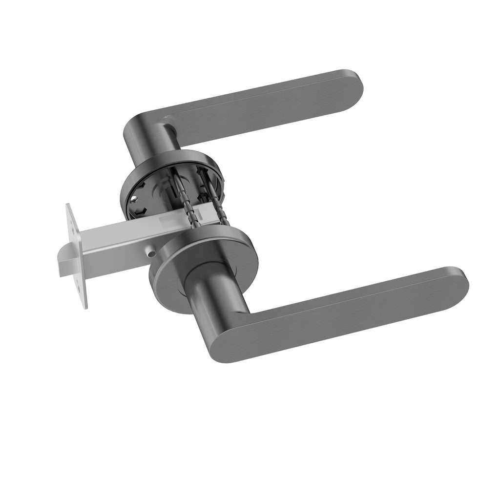 Curvaé Flat Lever Door Handle - passage - PVD Shadow (SKU: MDH3-PA-PVDGM) by Meir
