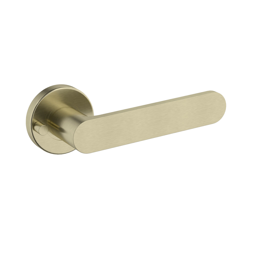 Curvaé Flat Lever Door Handle - privacy - PVD Tiger Bronze (SKU: MDH3-PR-PVDBB) by Meir