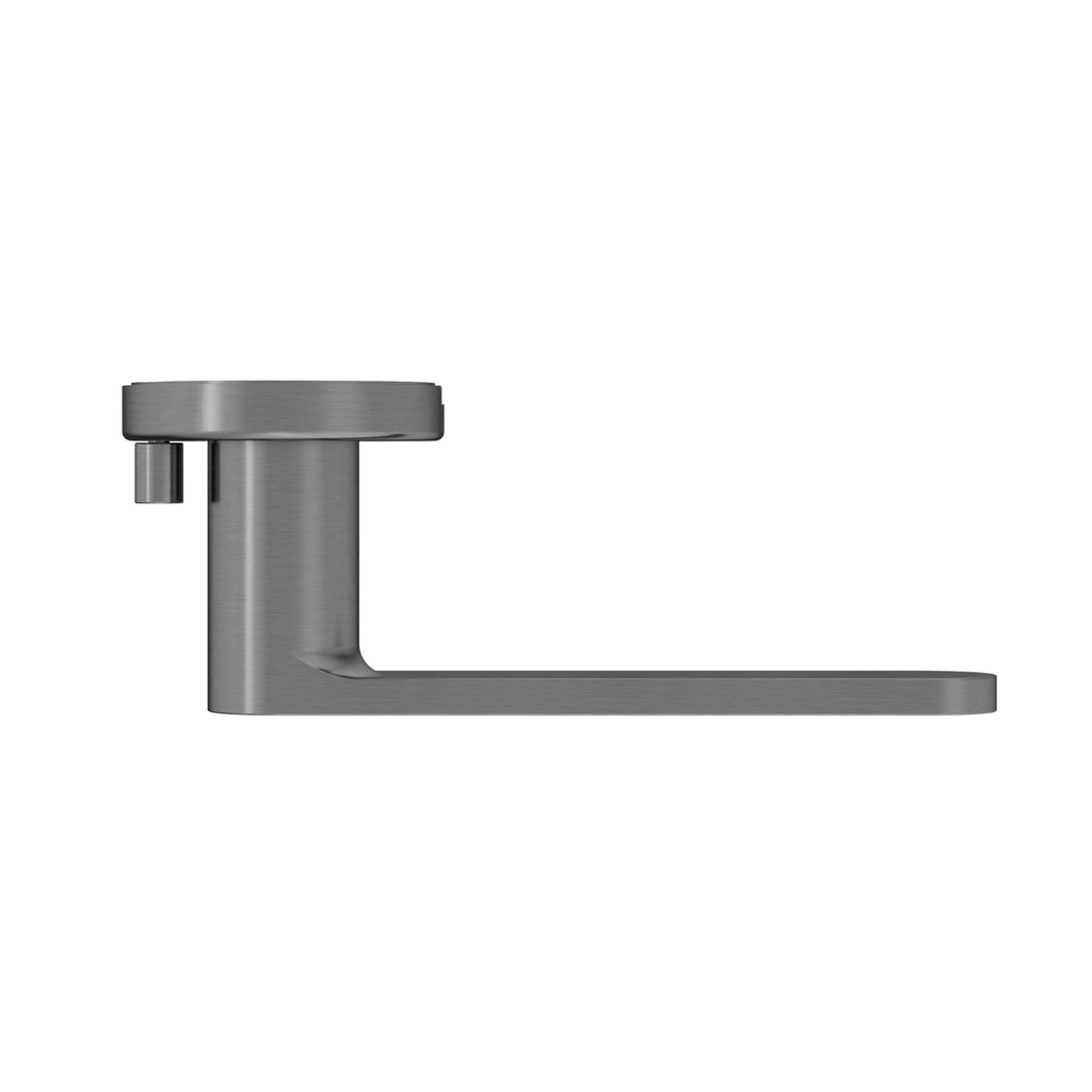 Curvaé Flat Lever Door Handle - privacy - PVD Shadow (SKU: MDH3-PR-PVDGM) by Meir