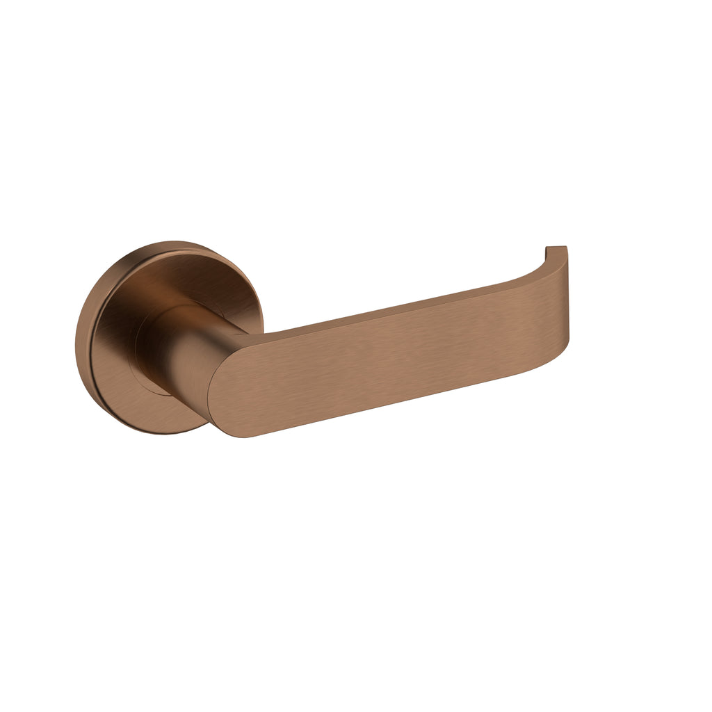 Curvaé Return Lever Door Handle - passage - PVD Lustre Bronze (SKU: MDH4-PA-PVDBZ) by Meir