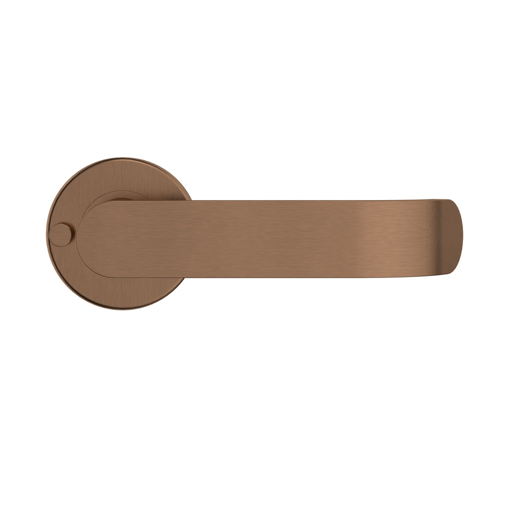 Curvaé Return Lever Door Handle - privacy - PVD Lustre Bronze (SKU: MDH4-PR-PVDBZ) by Meir