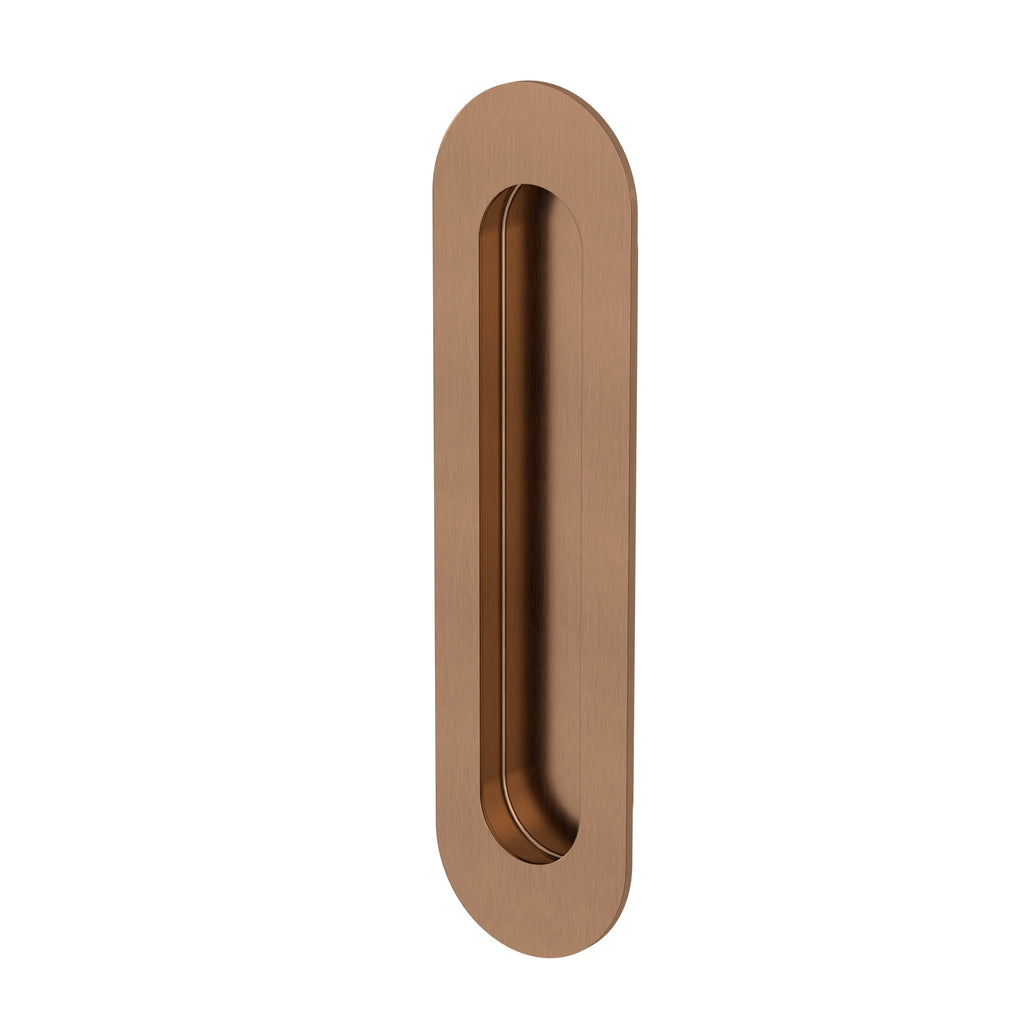 Curvaé Oval Flush Pull - passage - PVD Lustre Bronze (SKU: MDH6-PA-PVDBZ) by Meir