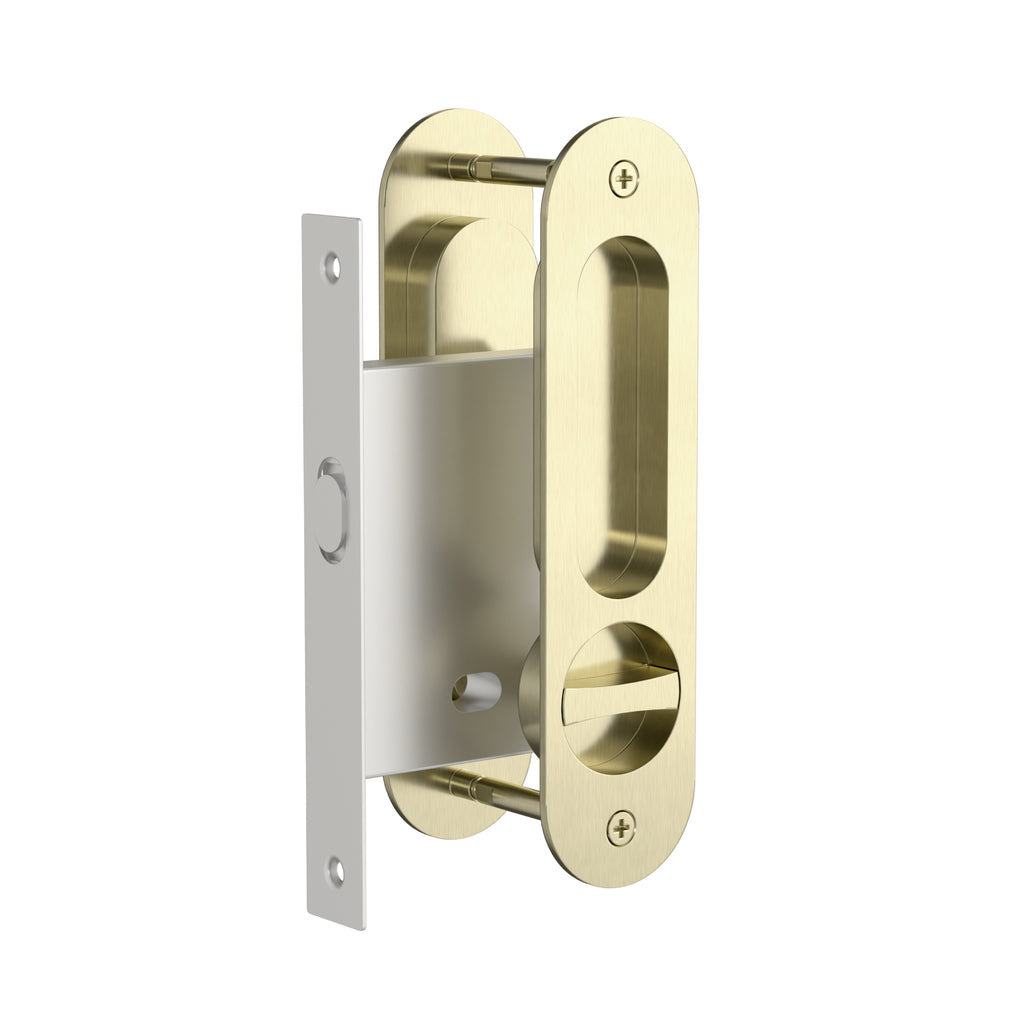 Curvaé Oval Flush Pull - privacy - PVD Tiger Bronze (SKU: MDH6-PR-PVDBB) by Meir
