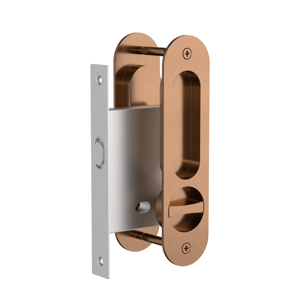 Curvaé Oval Flush Pull - privacy - PVD Lustre Bronze (SKU: MDH6-PR-PVDBZ) by Meir