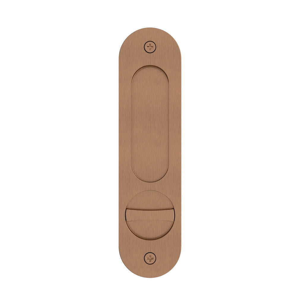 Curvaé Oval Flush Pull - privacy - PVD Lustre Bronze (SKU: MDH6-PR-PVDBZ) by Meir