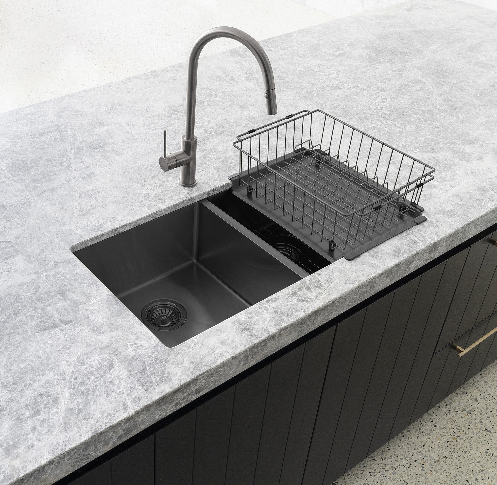 Meir Lavello Dish Rack PVD Gunmetal Black